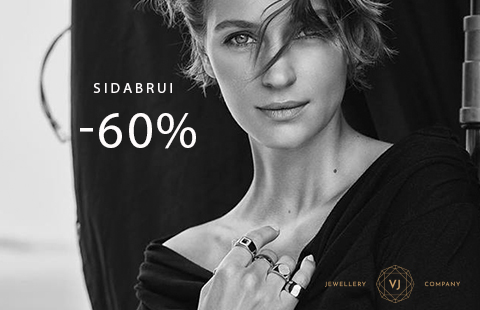 Sidabro papuošalams -60%